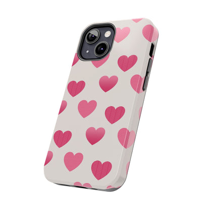 Textured Hearts iPhone Case