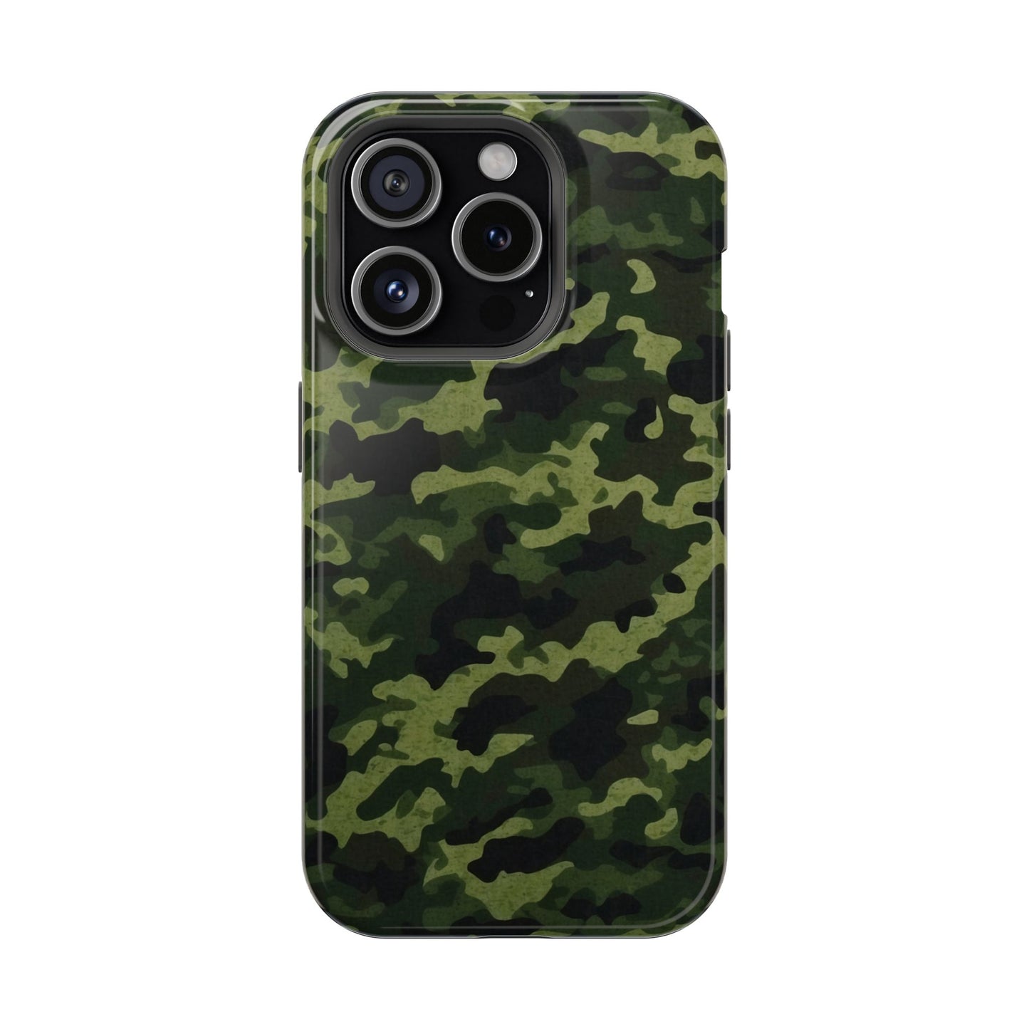 Dark Green Camouflage – MagSafe iPhone Case, Slim and Drop-Resistant