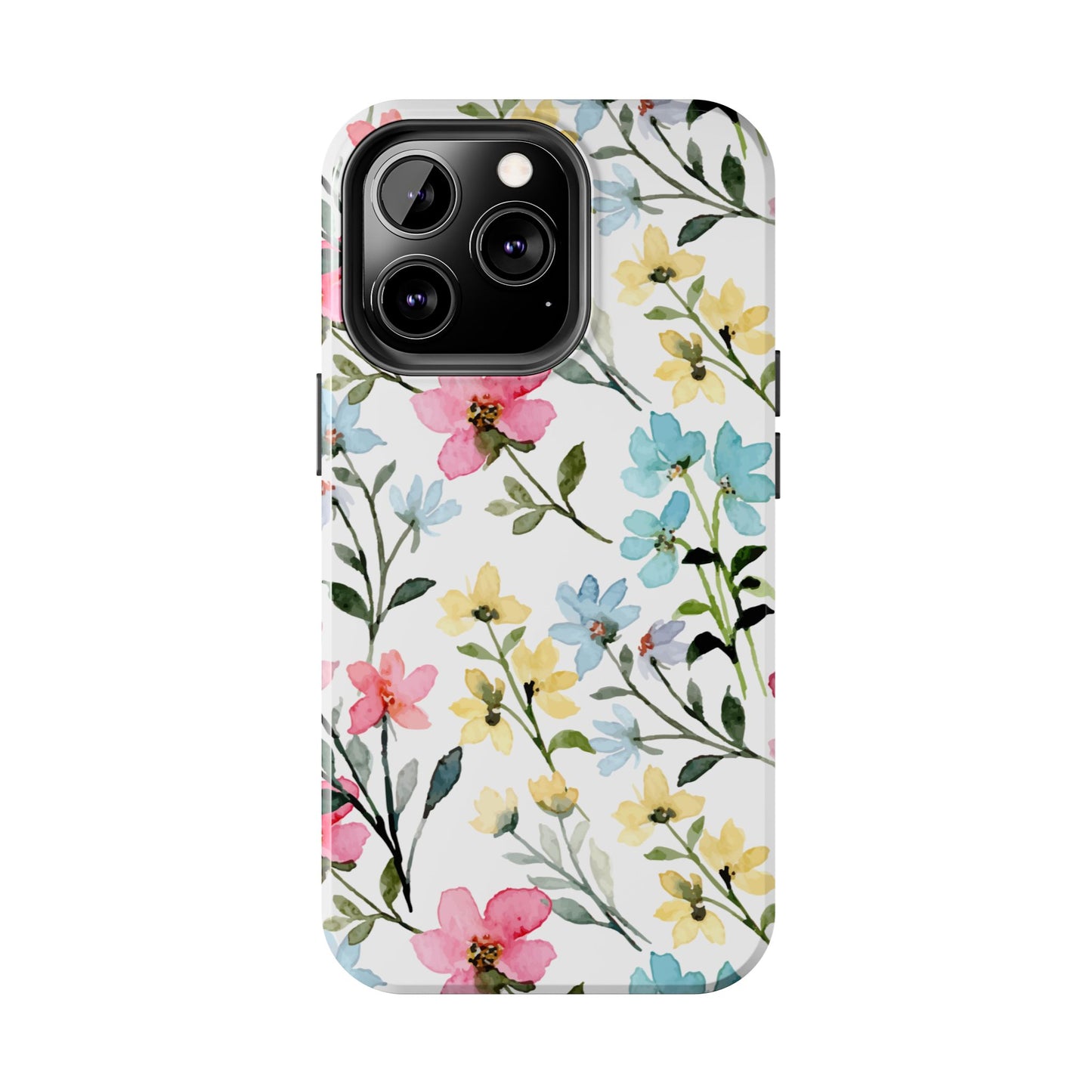 Watercolor Floral Bliss – iPhone Series Case with Pastel Flower Design