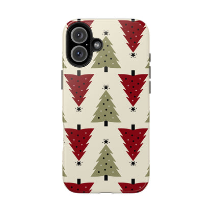 Retro Christmas Trees Pattern - iPhone Series Case