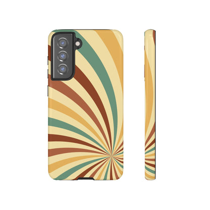 Earthy Retro Swirl Samsung Galaxy Case – Dual-Layer Protection with 70s-Inspired Earth Tones