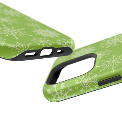 Green Snowflake Pattern – MagSafe iPhone Series Case