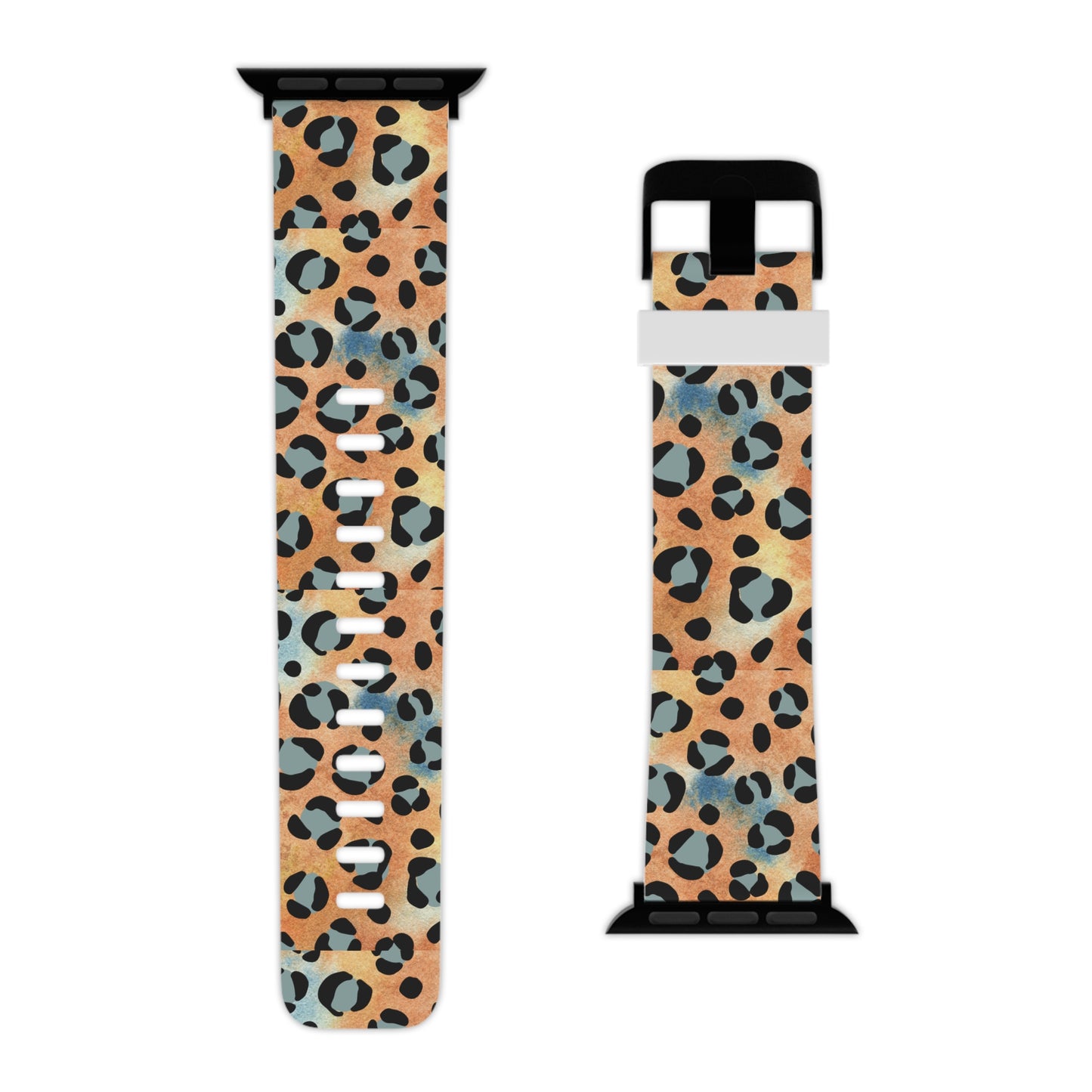 Sunset Watercolor Leopard Print Apple Watch Band