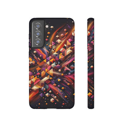 Vibrant Geometric Case | Futuristic Cosmic Art