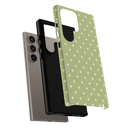 Sage Green Polka Dots – Samsung Galaxy Case