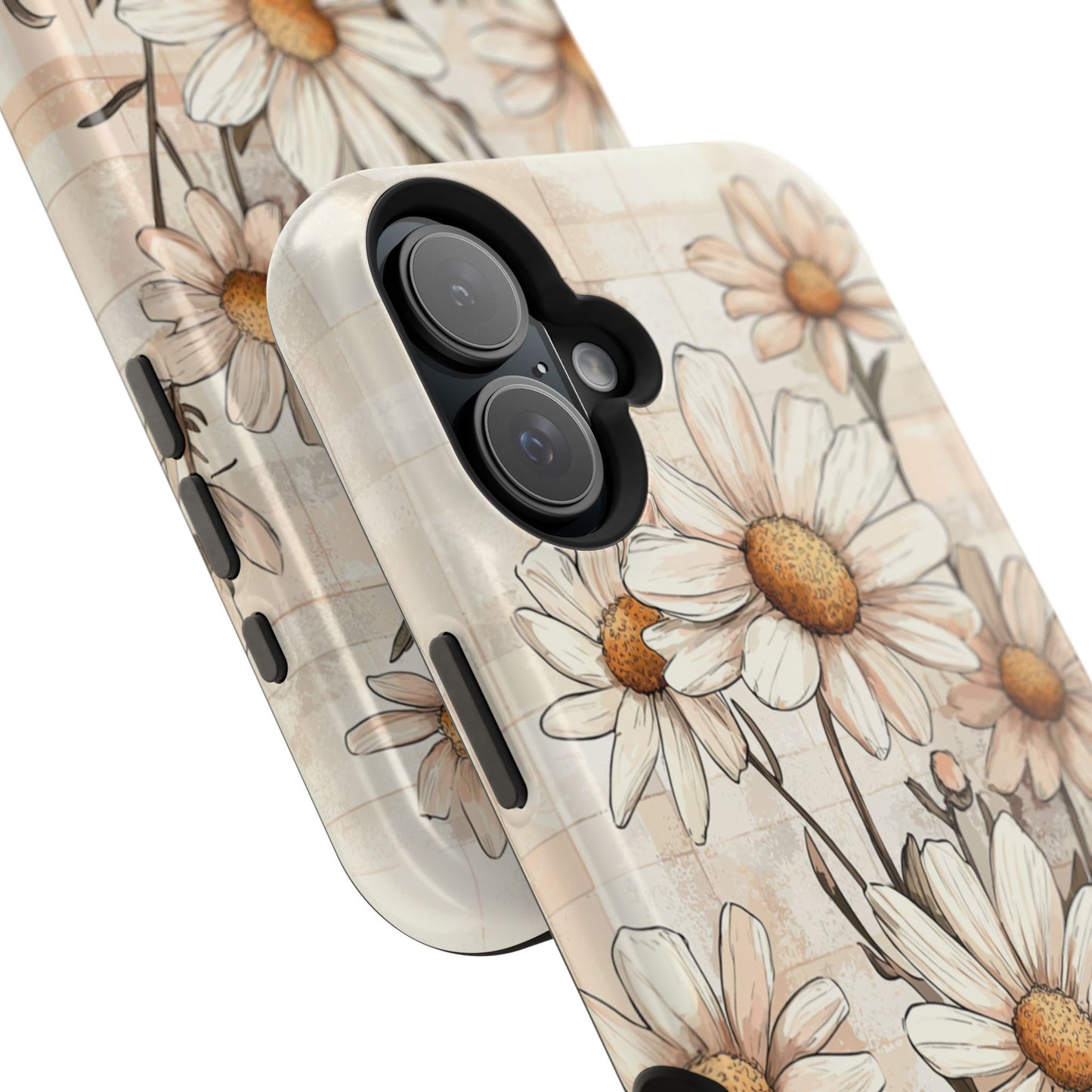 Pastel Daisy MagSafe iPhone Case - Elegant Floral Protective Cover