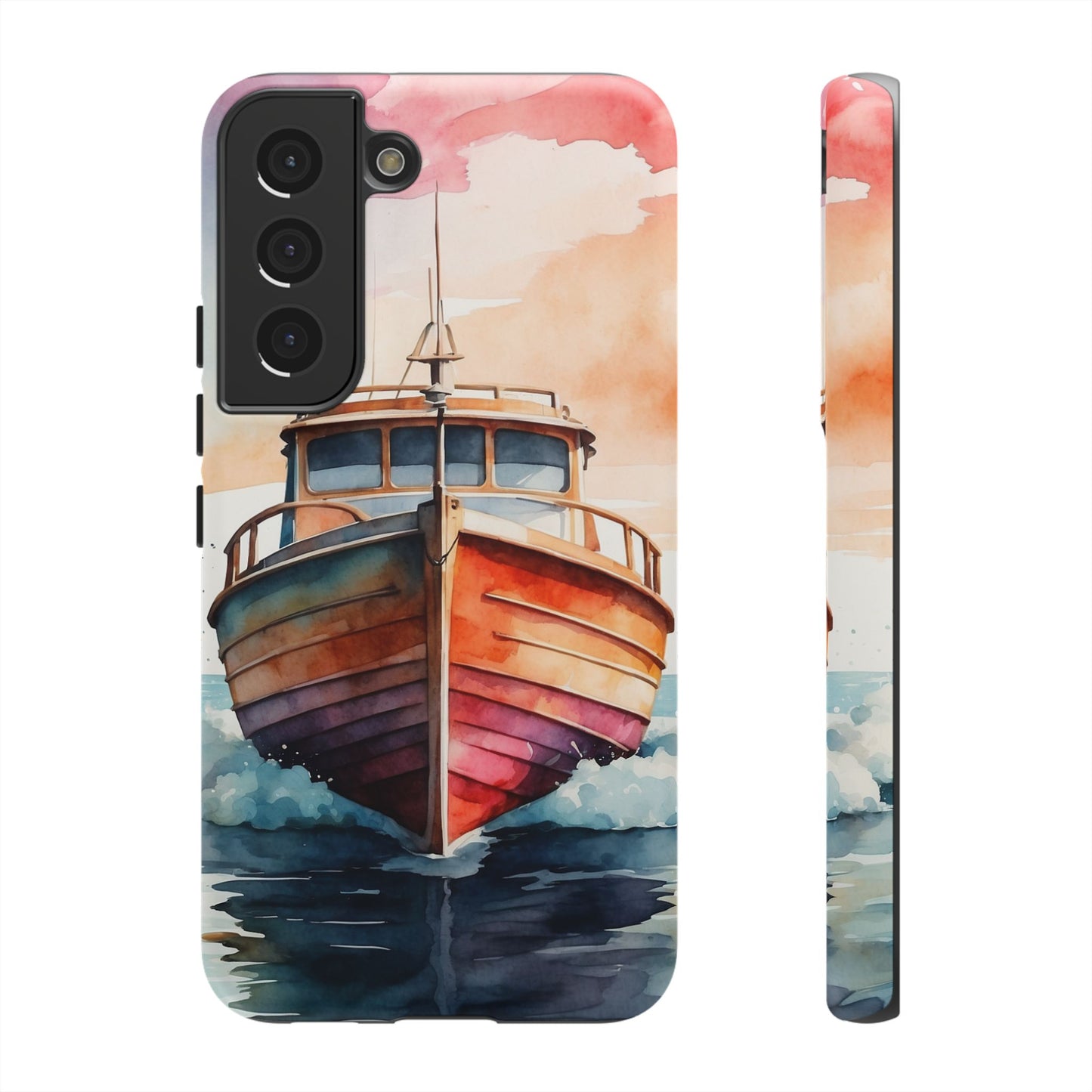 Sunset Sail Watercolor Boat – Samsung Galaxy Series Case