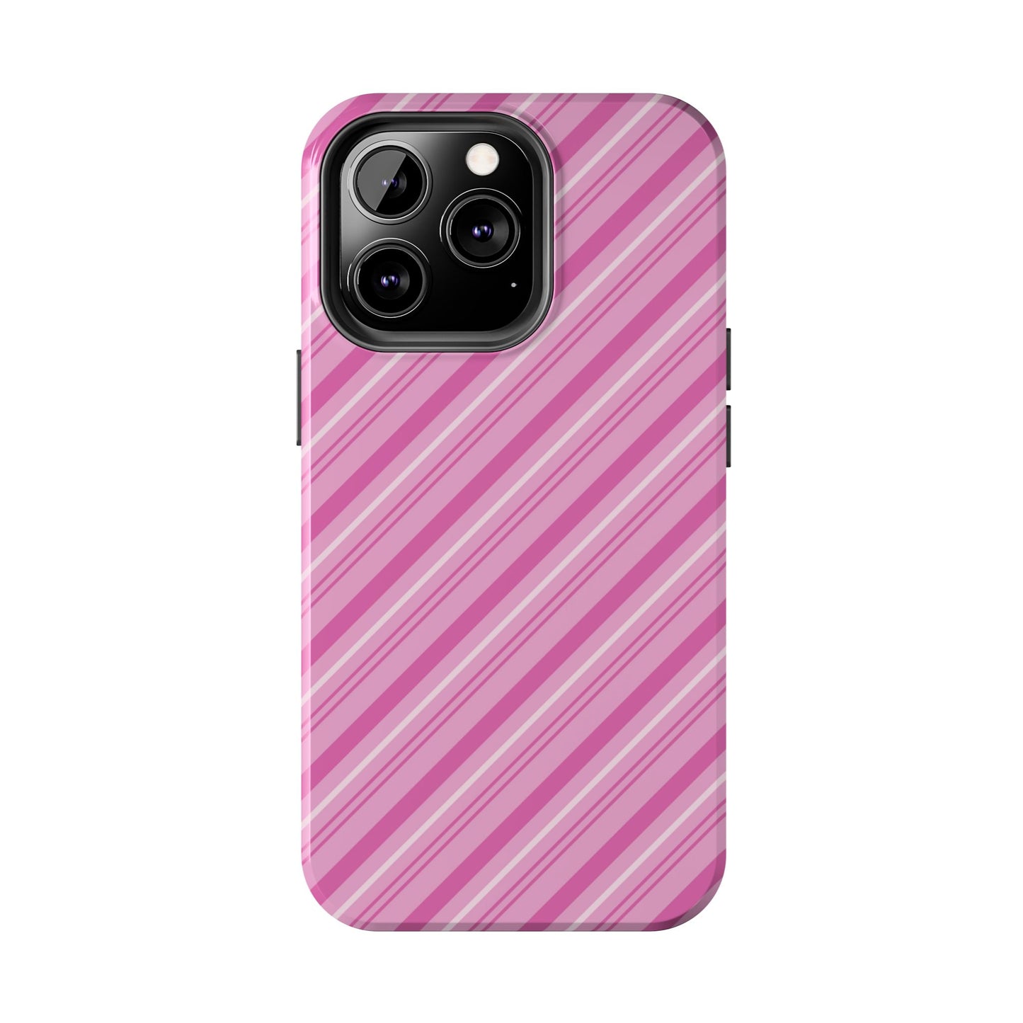 iPhone Case - Pretty in Pink Stripes Design