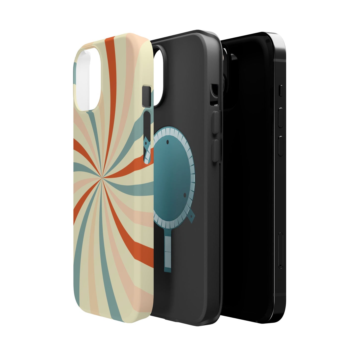 Retro Swirl MagSafe iPhone Case – Durable, Vintage-Inspired Design with Dual-Layer Protection