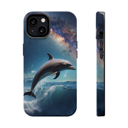 Dolphin Galaxy Splash - MagSafe-Compatible Case