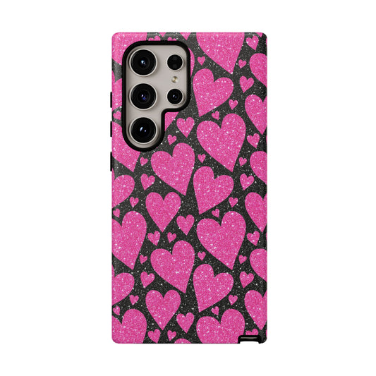 Glitter Hearts Samsung Galaxy Case