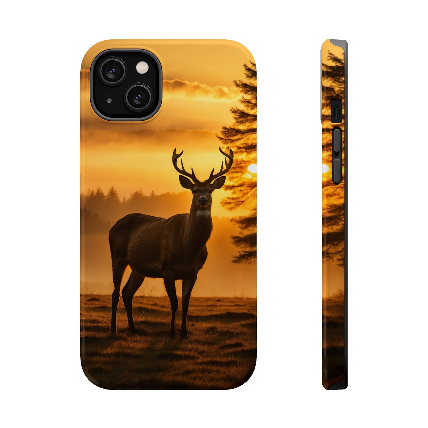 Sunset Majesty: Regal Stag – MagSafe iPhone Case