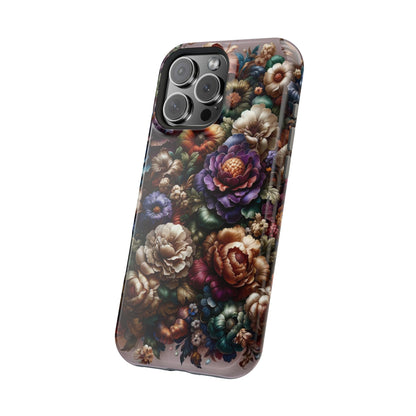 Floral Elegance MagSafe Compatible iPhone Case – Protective Dual-Layer Design with Vibrant Full-Wrap Print