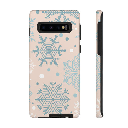 Winter Snowflakes Samsung Galaxy Case – Shockproof, Smooth Matte Finish, Dual-Layer Protection