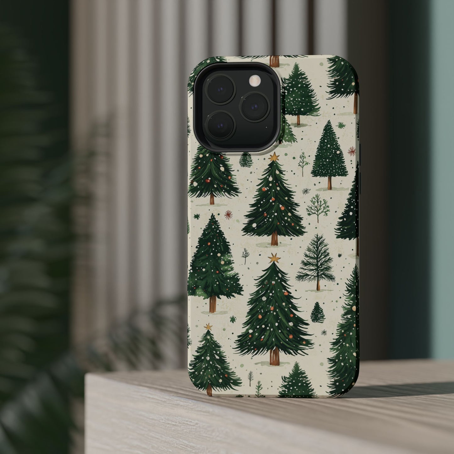 Festive Christmas Tree Forest Pattern – MagSafe iPhone Series Case