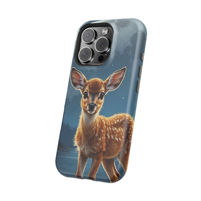 MagSafe-Compatible iPhone Case – Enchanted Fawn Under the Moonlit Sky