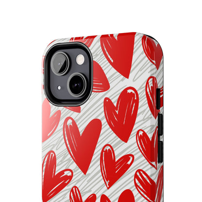 iPhone Case: Whimsical Heart Doodle