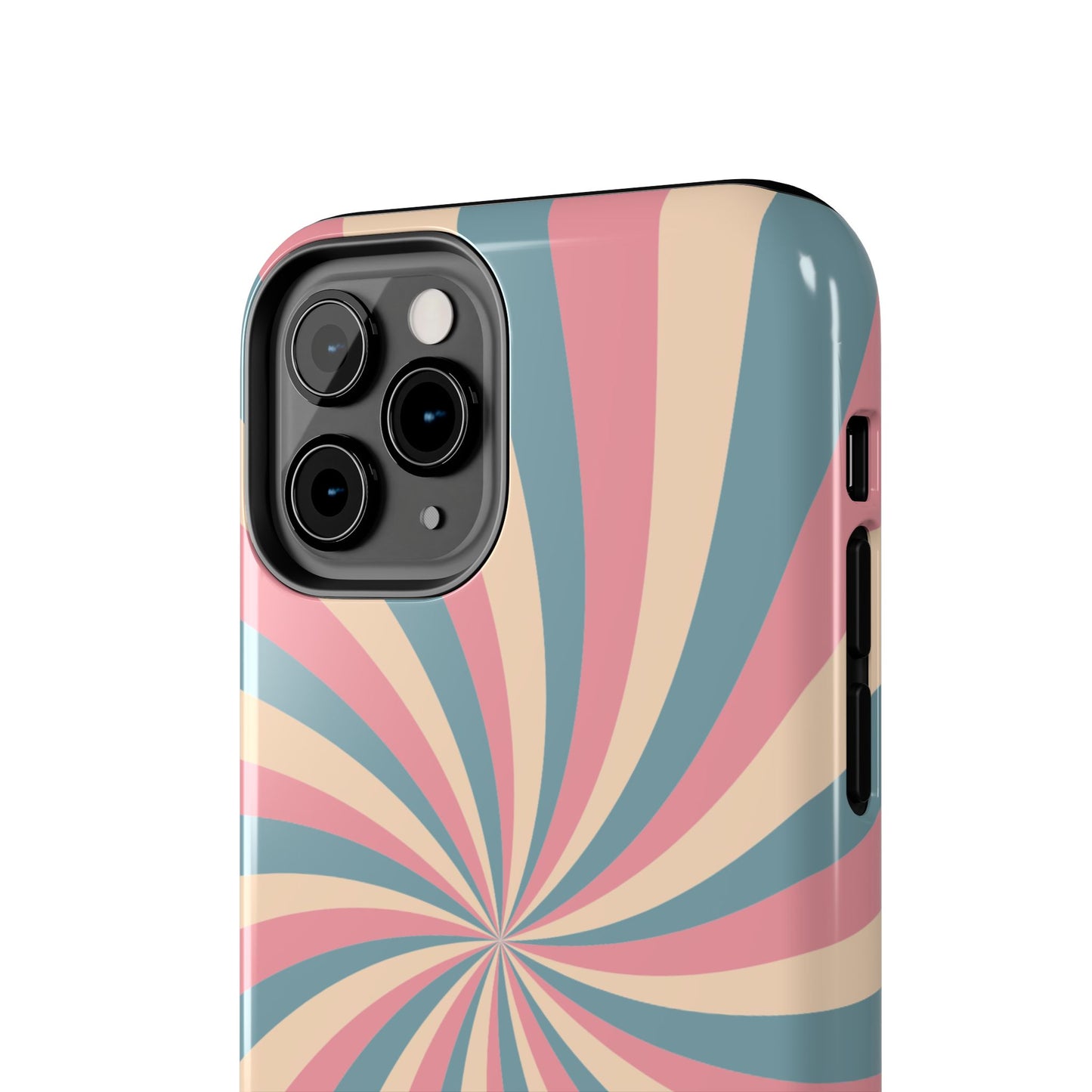 Vintage Pastel Swirl iPhone Case – Dual-Layer Protection with 70s-Inspired Design