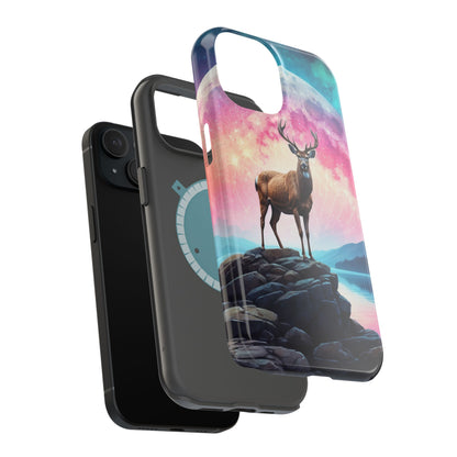 Vibrant Stag in Bloom – MagSafe iPhone Case