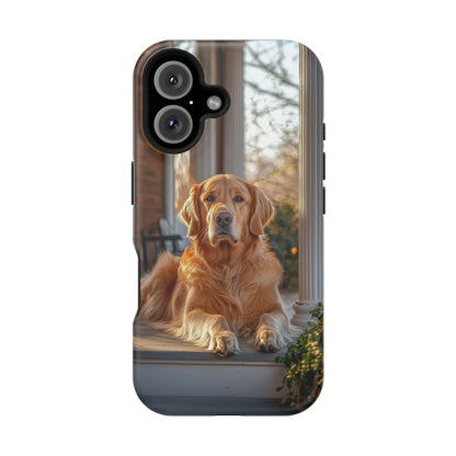 Golden Retriever on Porch - iPhone MagSafe Series Case