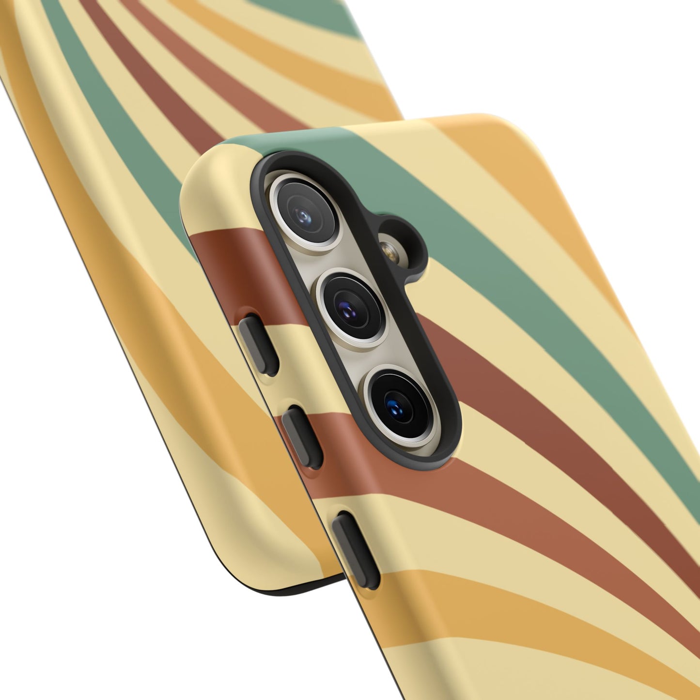 Earthy Retro Swirl Samsung Galaxy Case – Dual-Layer Protection with 70s-Inspired Earth Tones