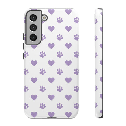 Paw Prints & Hearts – Samsung Galaxy Case, Cute and Durable Design