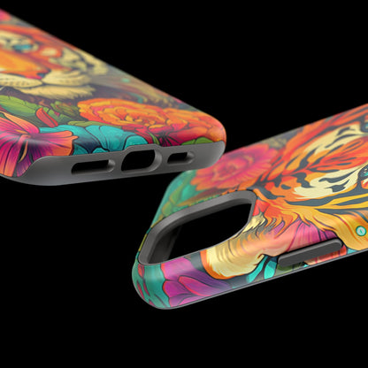 Fierce Rainbow Tiger Art - MagSafe iPhone Case