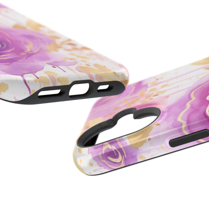 Radiant Purple & Gold Floral - MagSafe iPhone Series Case