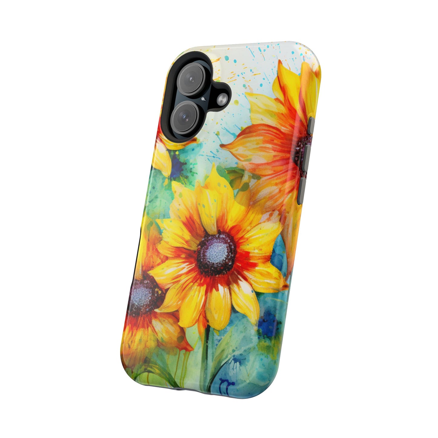 Watercolor Sunflower Splash - MagSafe iPhone Series Case