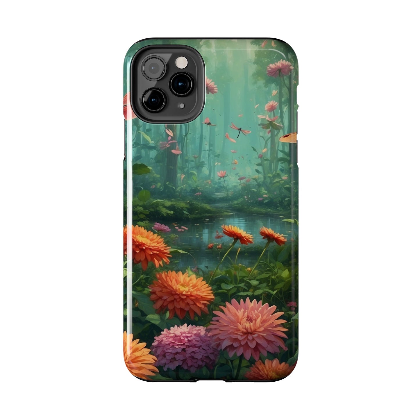 Enchanted Forest Dragonflies & Blossoms – iPhone Series Case