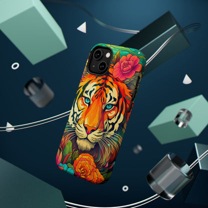 Fierce Rainbow Tiger Art - MagSafe iPhone Case