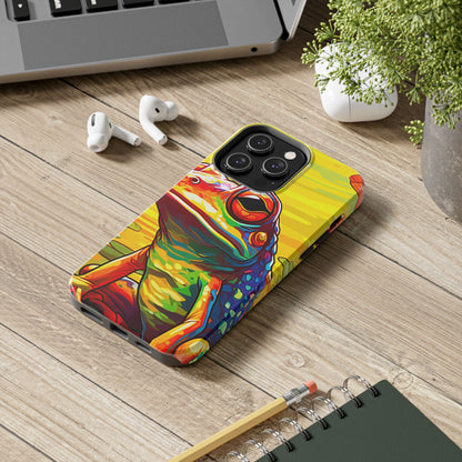 Vibrant Rainbow Frog Design – iPhone Series Case