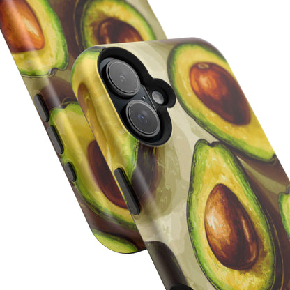 Realistic Avocado MagSafe iPhone Case – Detailed Green Fruit Design, Shockproof Protection