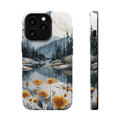 Silver Alpine Wildflower iPhone Case