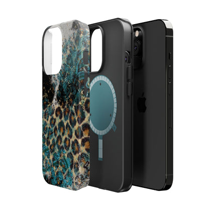 Turquoise Paisley Cowhide Leopard - MagSafe iPhone Series Case