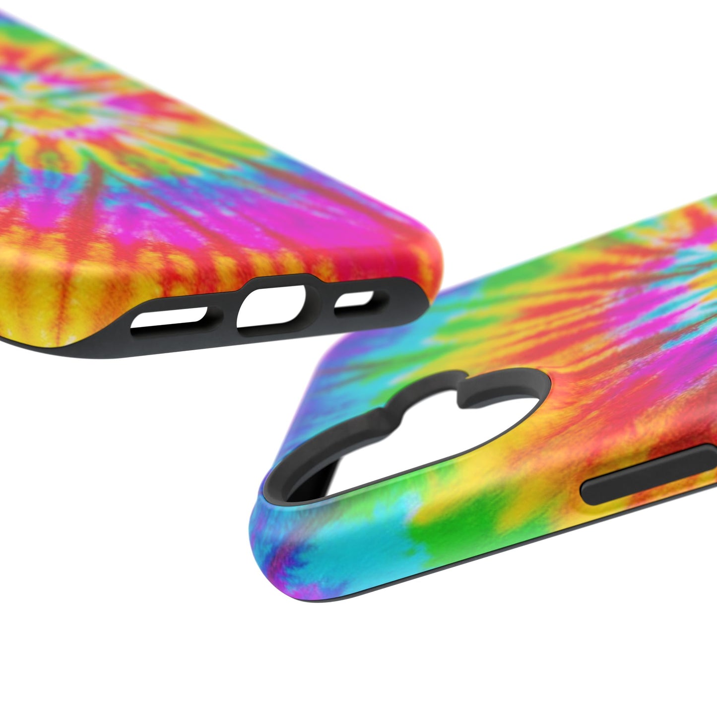 Rainbow Spiral Tie-Dye MagSafe Case – Vibrant Colors & Functionality