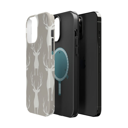 Minimalist Deer Silhouette MagSafe Pattern – iPhone Series Case