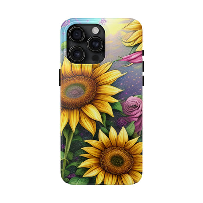 Whimsical Sunflower & Rose Garden - iPhone Series Case