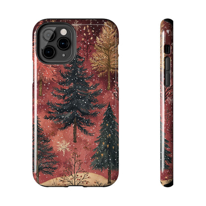 Rustic Red Winter Forest - iPhone Series Case