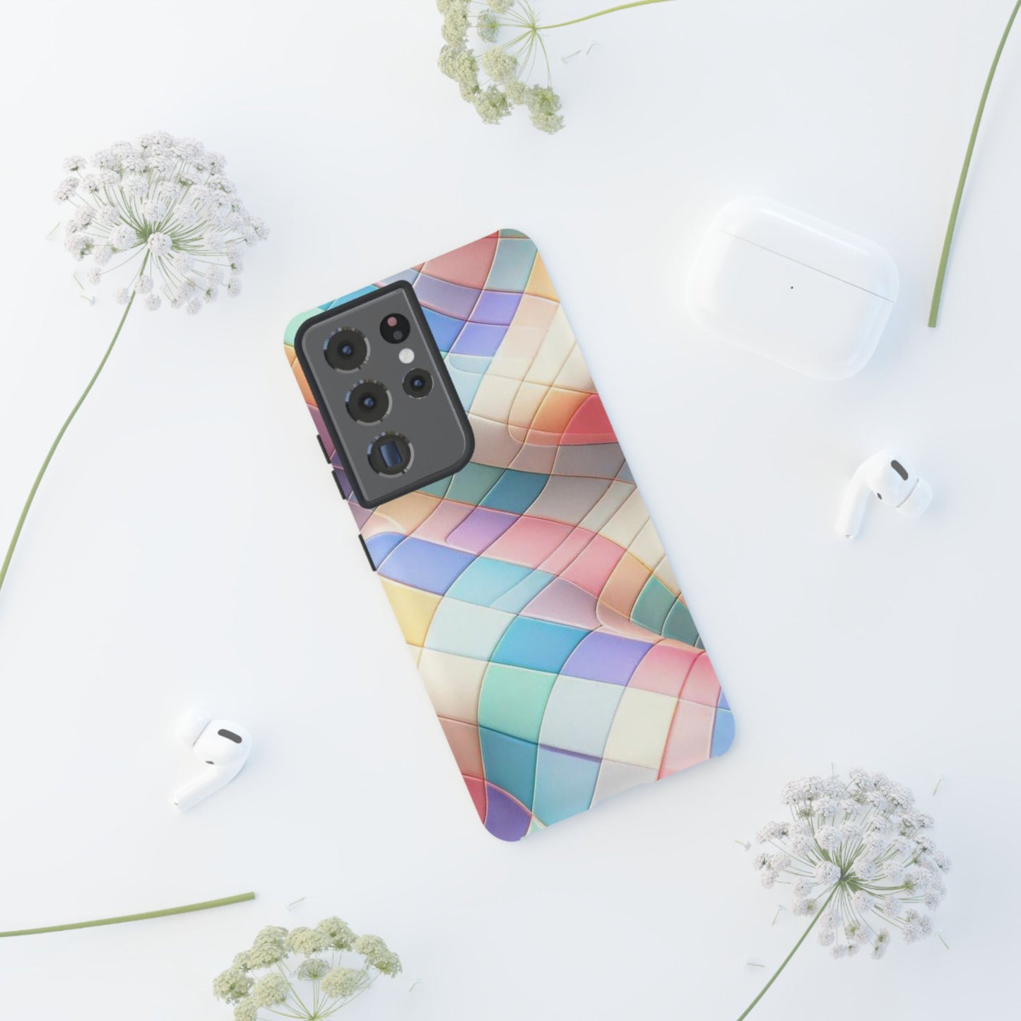 Pastel Prism Plaid iPhone Case