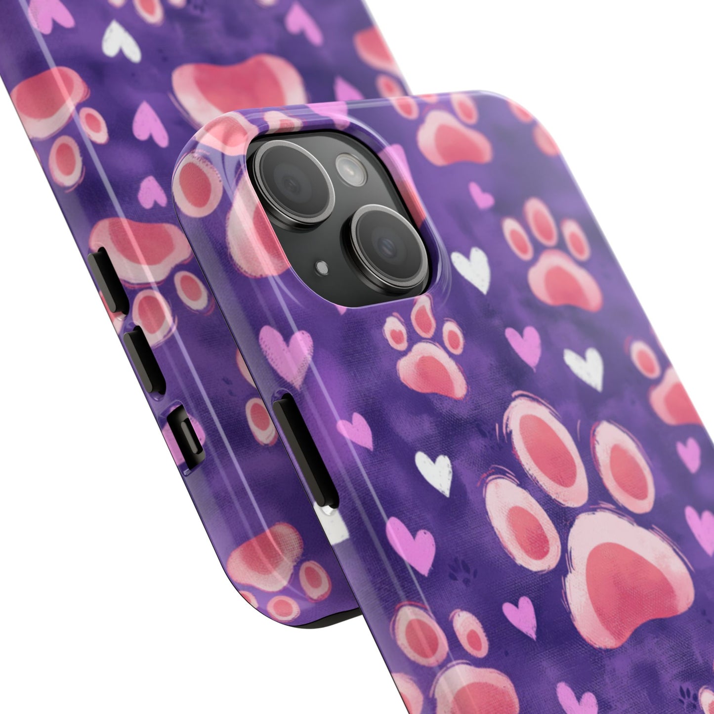 Bold Paw Print iPhone Case - Vibrant Pet-Themed Protective Cover