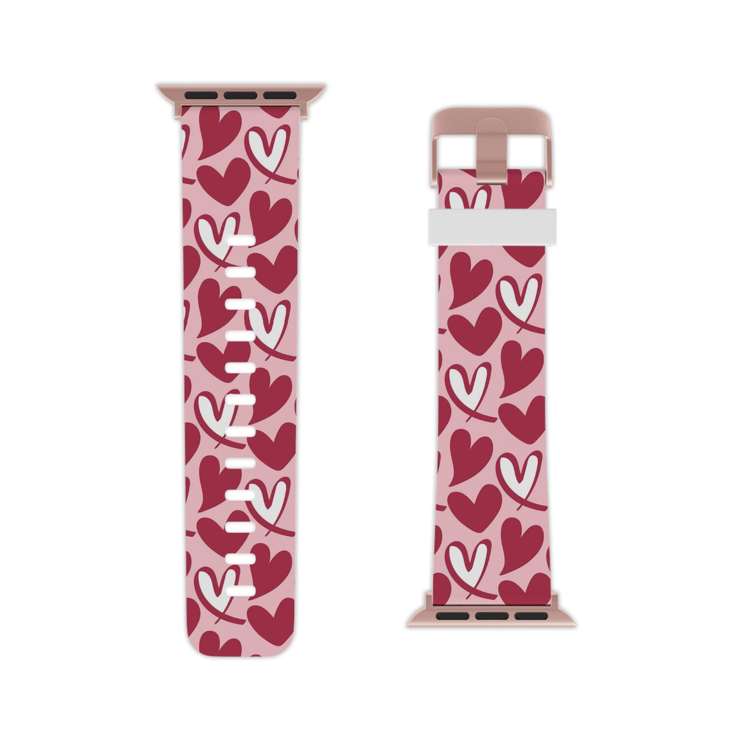 Hand-Drawn Hearts Apple Watch Band