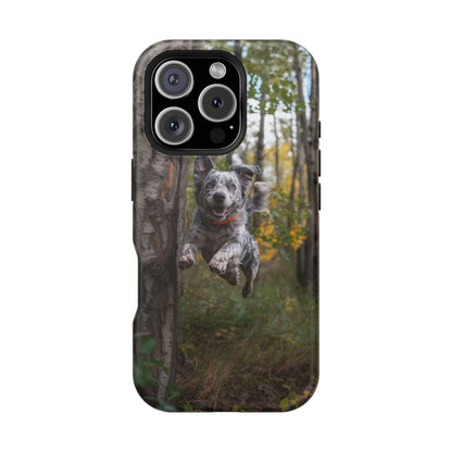 Happy Forest Dog MagSafe iPhone Case – Nature-Inspired Protective Cover