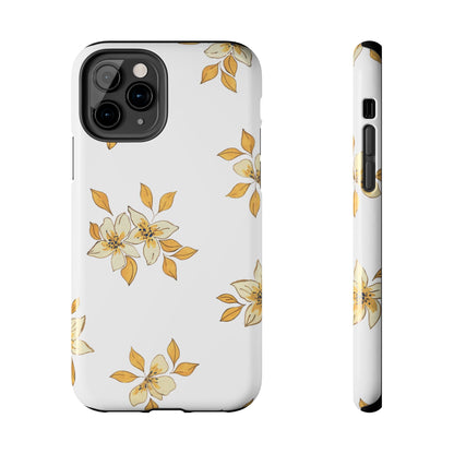 Delicate Yellow Blossom iPhone Case – Minimalist Floral Design with Matte Finish