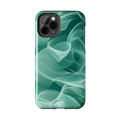 Emerald Flow iPhone Case – Translucent Green Fabric - Inspired Design - BOGO Cases