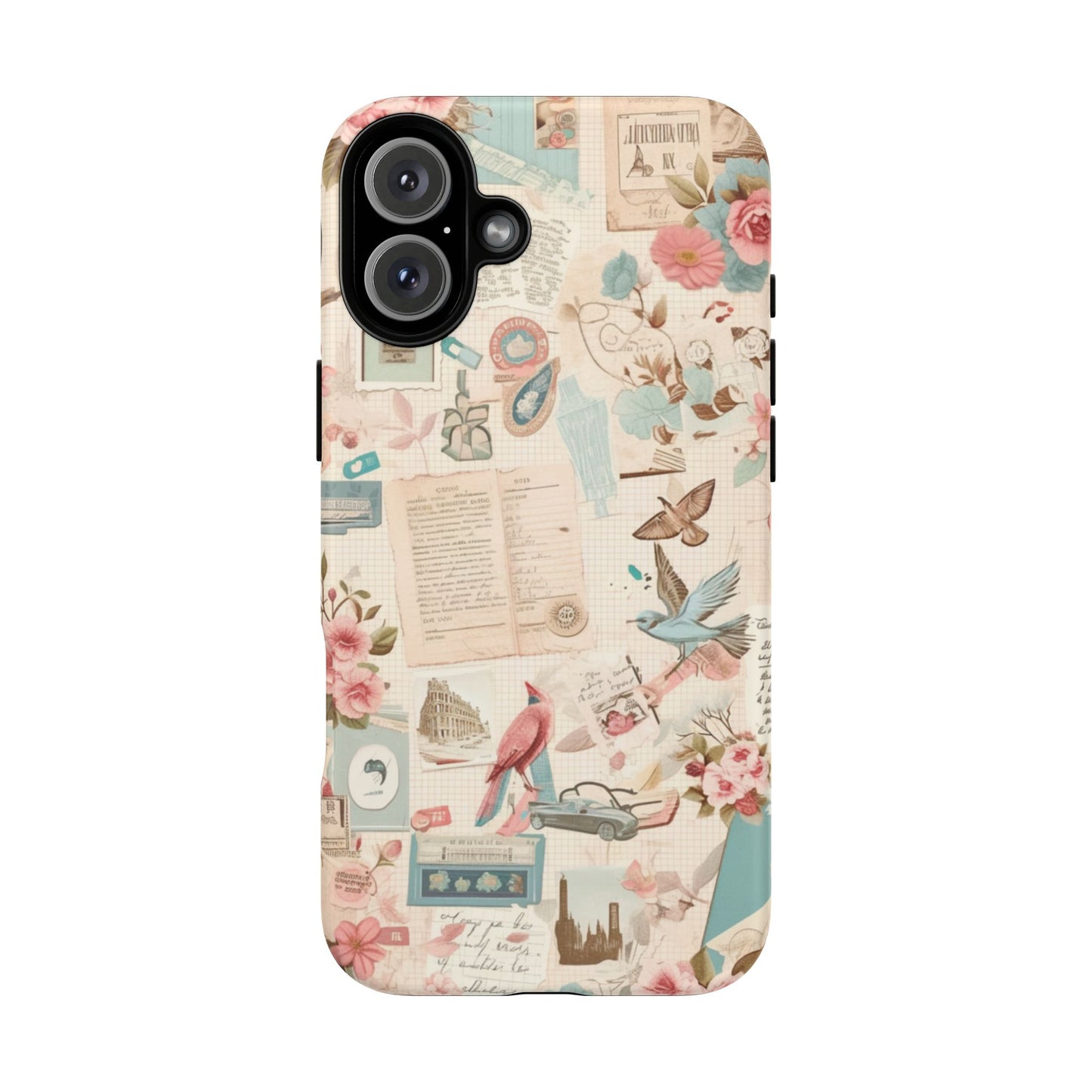 Vintage Collage iPhone Case - Retro Nostalgic Protective Cover