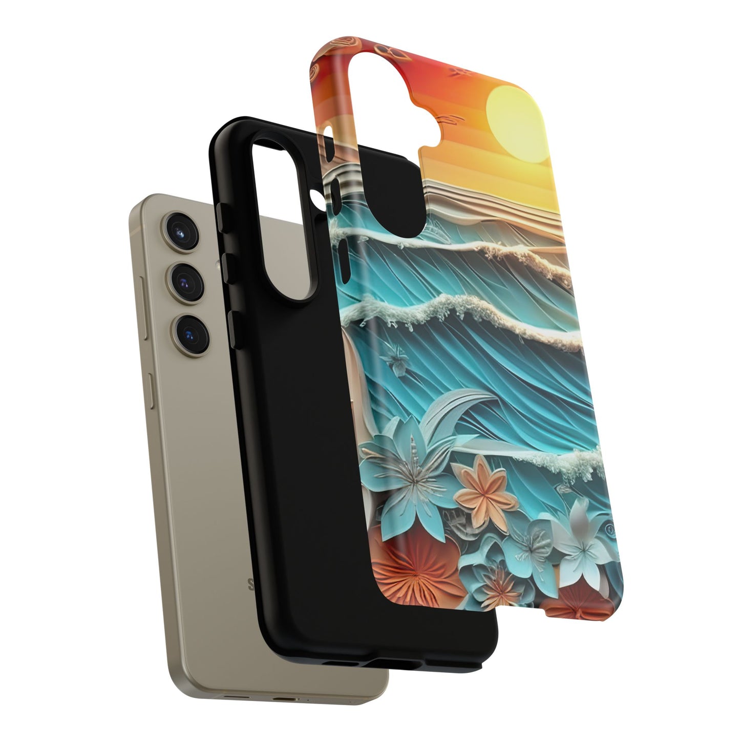 Tropical Sunset Paper Art Ocean – Samsung Galaxy Series Case