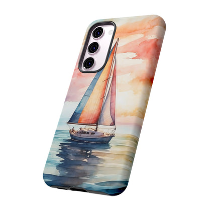 Sailboat Sunset Samsung Galaxy Case – Vibrant Watercolor Design