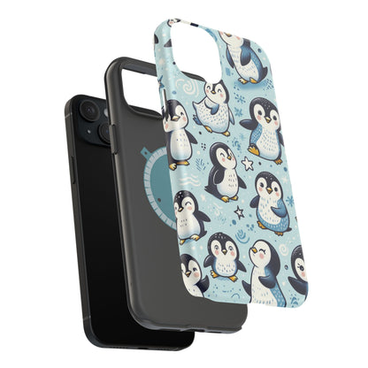 Cute Penguin Parade iPhone Case