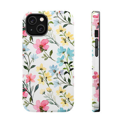 Watercolor Floral Bliss – MagSafe Case with Pastel Flower Design